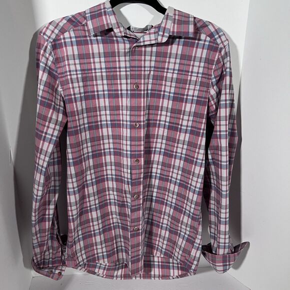 Under armour Other - Under Armour Blue Red Plaid Button Up Fitted Long Sleeve Shirt Men's Size Small